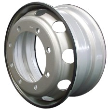Steel Wheel, Silver - 19.5” x 7.5” / 8 Stud x 275 PCD